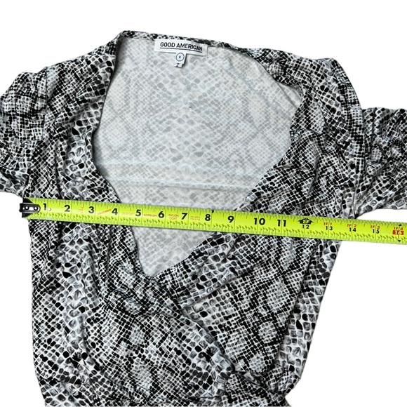 Good American The Runaround Wrap Dress Python Snake Print Size XS - Picture 6 of 10